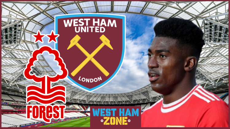 Taiwo Awoniyi West Ham Nottingham Forest badges
