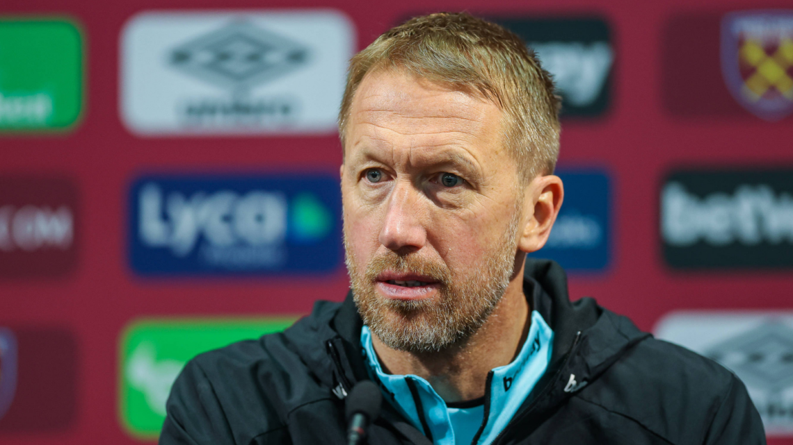 Graham Potter at a press conference