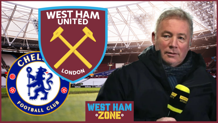 Ally McCoist, West Ham United badge, Chelsea badge