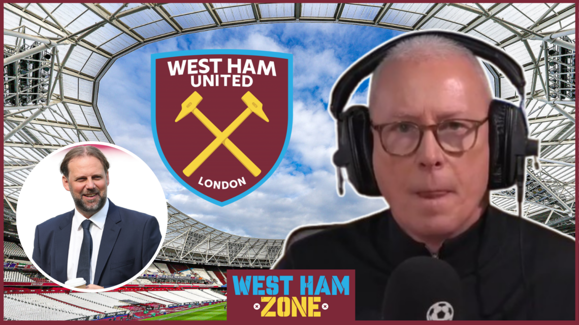 Jim White, Tim Steidten, West Ham badge