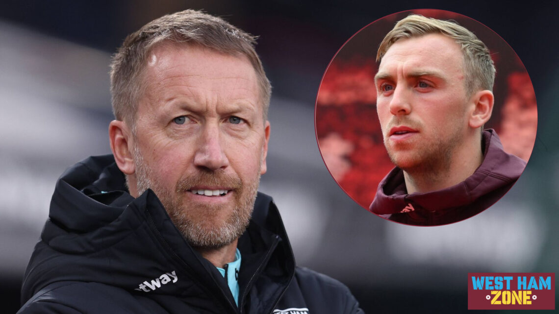 West Ham United manager Graham Potter and Jarrod Bowen