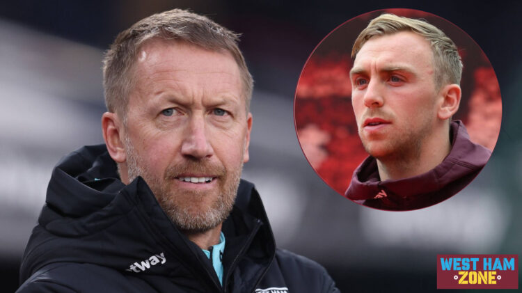 West Ham United manager Graham Potter and Jarrod Bowen