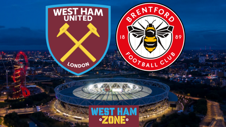West Ham badge Brentford London Stadium