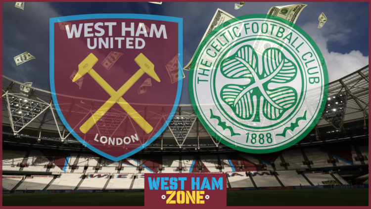 West Ham badge, Celtic badge, London Stadium