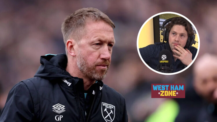 West Ham manager Graham Potter and Rory Jennings