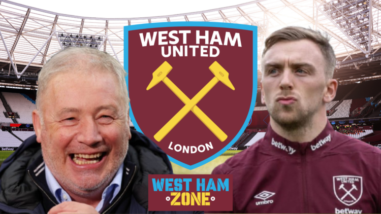 Ally McCoist Jarrod Bowen West Ham badge