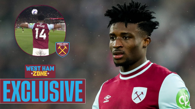 Mohammed Kudus was involved in a controversial incident as West Ham beat Leicester.