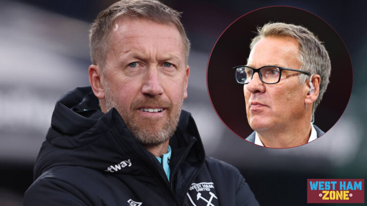 West Ham manger Graham Potter and pundit Paul Merson