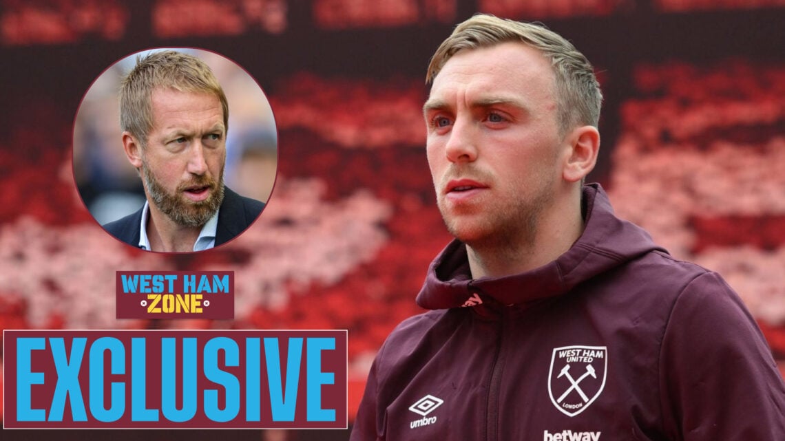 Graham Potter and Jarrod Bowen at West Ham United.