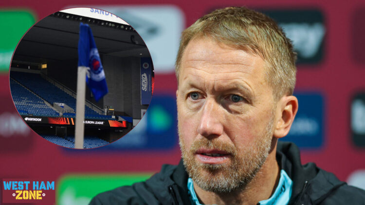 West Ham manager Graham Potter and Ibrox