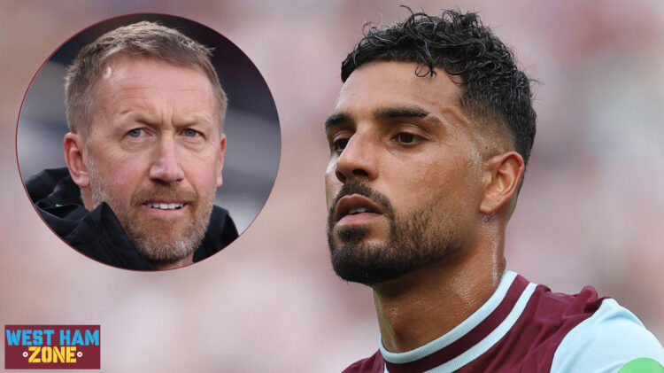 West Ham United defender Emerson and Graham Potter