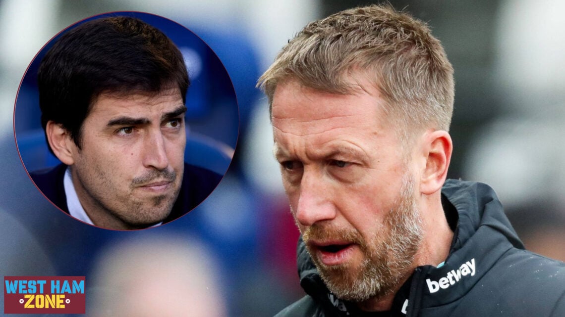 West Ham manager Graham Potter and Bournemouth manager Andoni Iraola