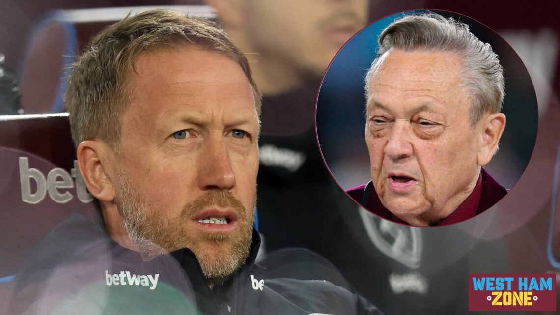 West Ham manager Graham Potter and David Sullivan