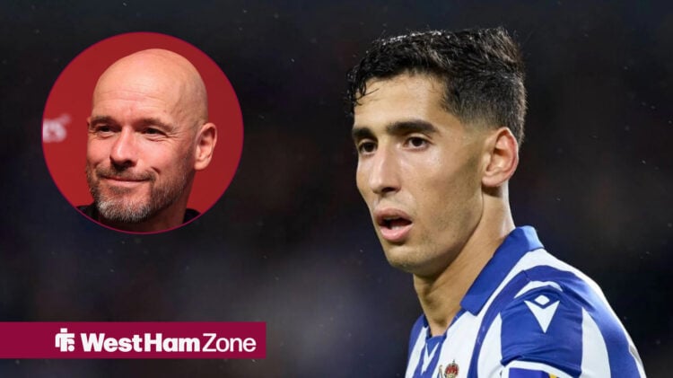 Erik ten Hag and Nayef Aguerd