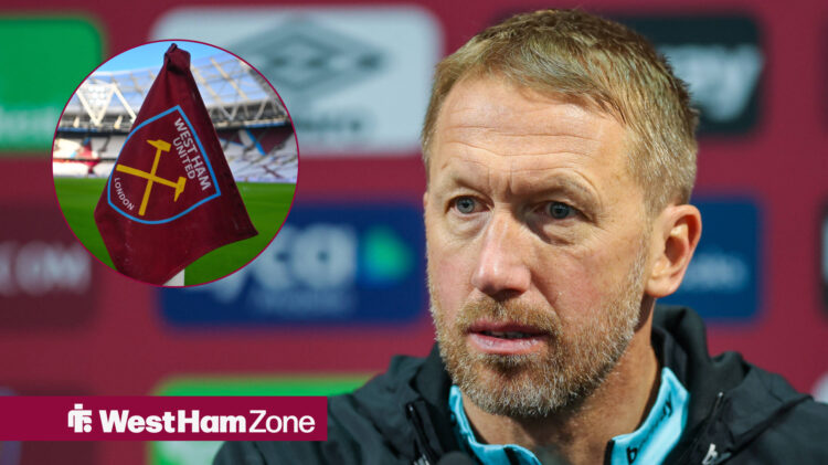 West Ham flag, Graham Potter