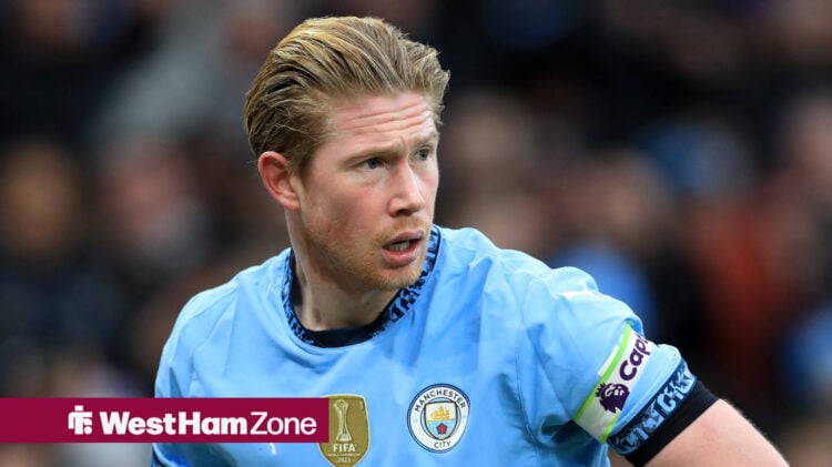 West Ham Manchester City Kevin De Bruyne