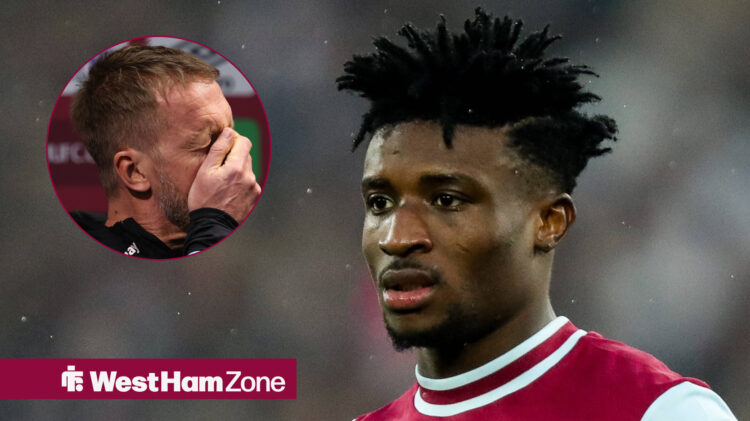 West Ham United forward Mohammed Kudus and Graham Potter