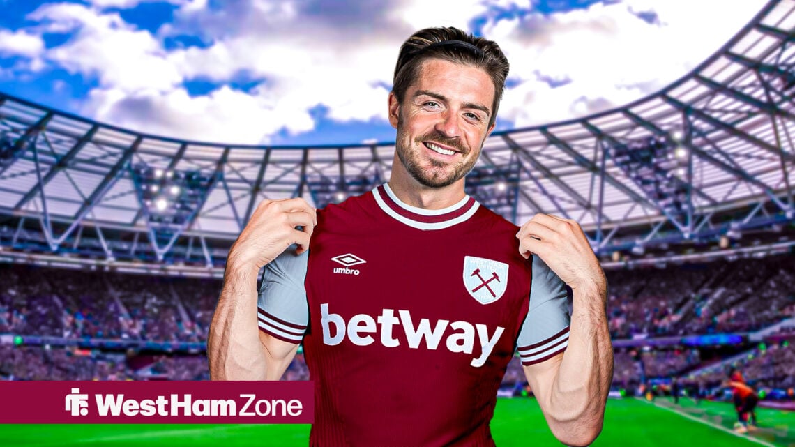 Jack Grealish in West Ham kit