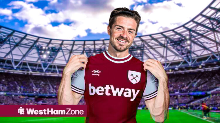 Jack Grealish in West Ham kit