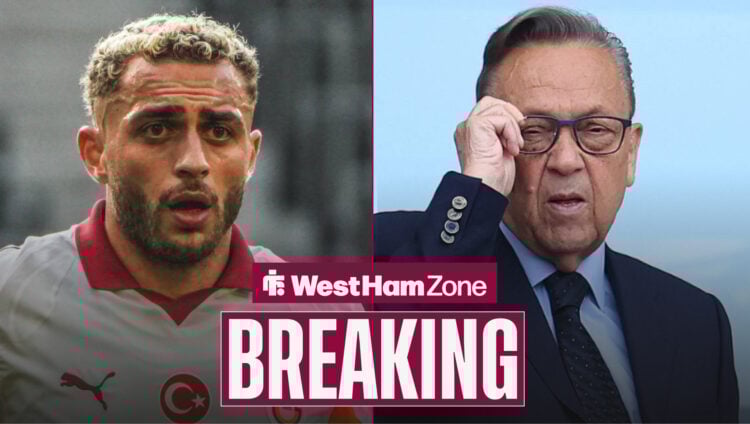 West Ham-linked forward Baris Alper yilmaz is stared at by chairman David Sullivan.