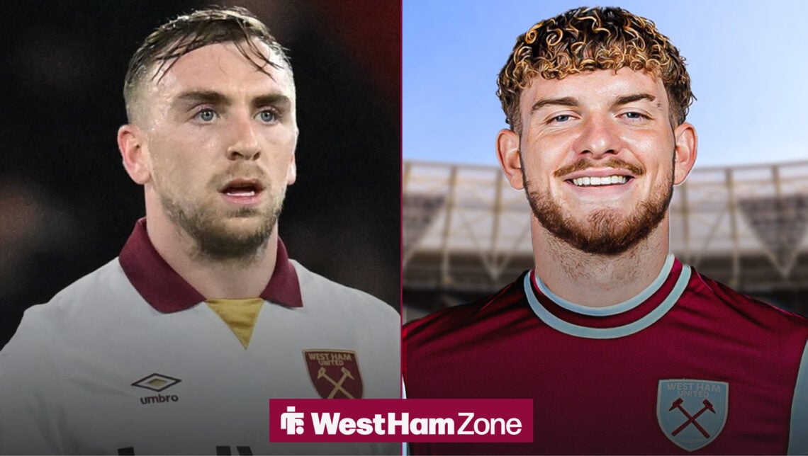 West Ham star Jarrod Bowen and target Harvey Elliott.