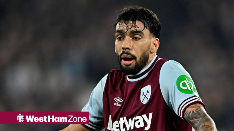 Lucas Paqueta looks outraged.