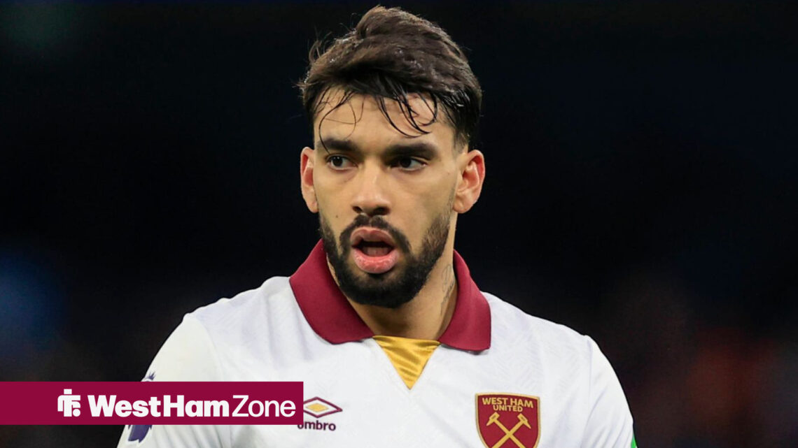 Lucas Paqueta in match action for West Ham