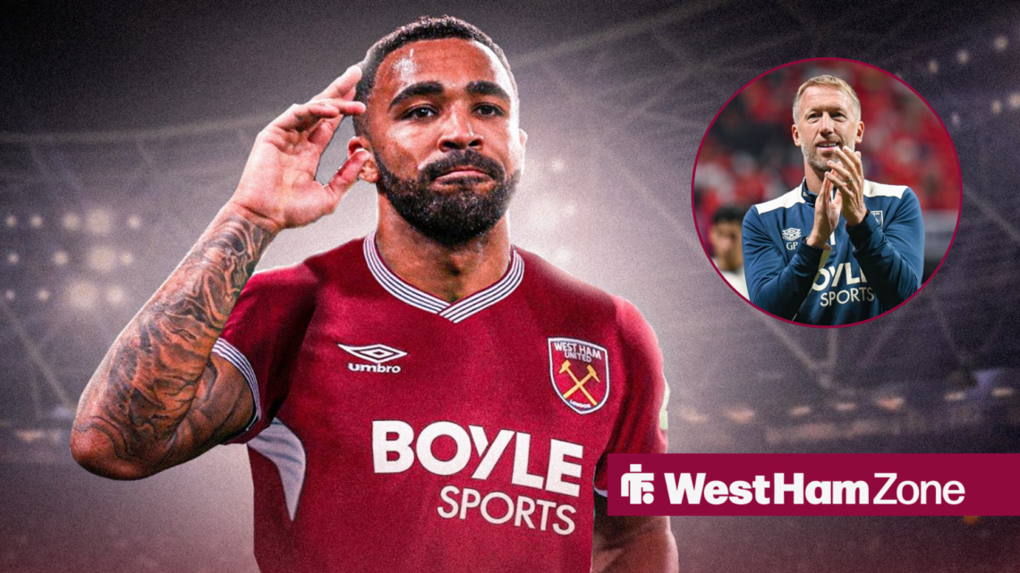 Graham Potter applauds Callum Wilson who celebrates