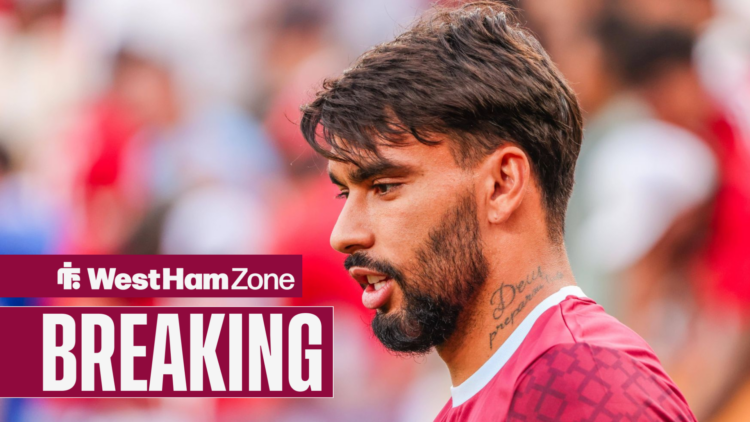 West Ham midfielder Lucas Paqueta in pre-season