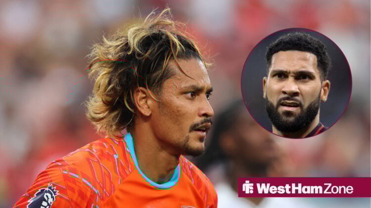 Alphonse Areola and Wes Foderingham playing for West Ham and Sheffield United
