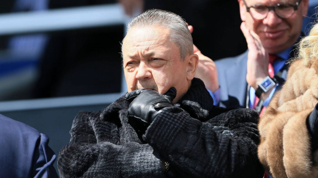 West Ham owner David Sullivan watching his team in action.