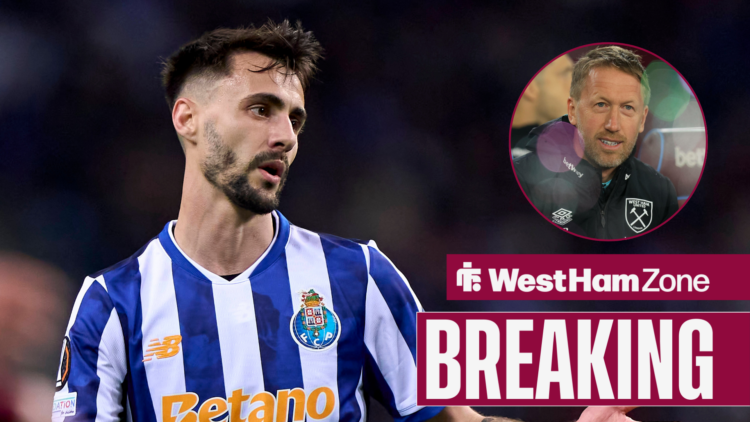 West Ham target Fabio Vieira, Graham Potter in inset.
