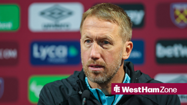 Graham Potter in West Ham press conference