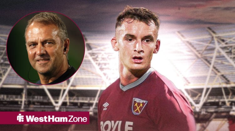 Marc Casado in a West Ham kit with Hansi Flick inset