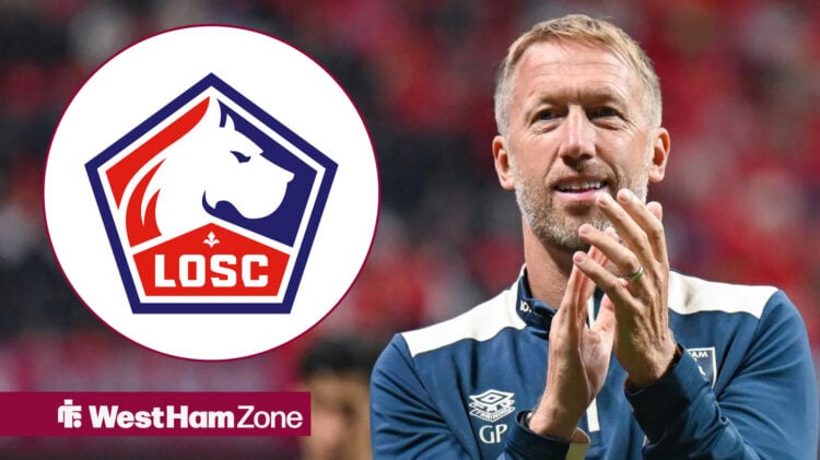 Lille badge, Graham Potter clapping