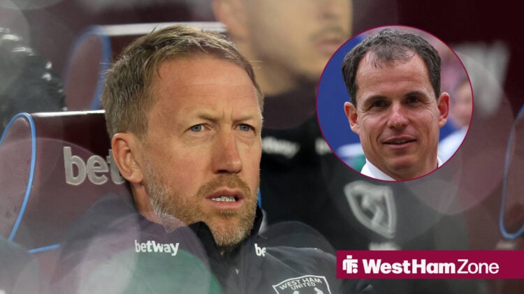 West Ham manager Graham Potter and Sunderland boss Regis Le Bris