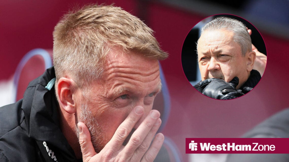 West Ham United manager Graham Potter and David Sullivan