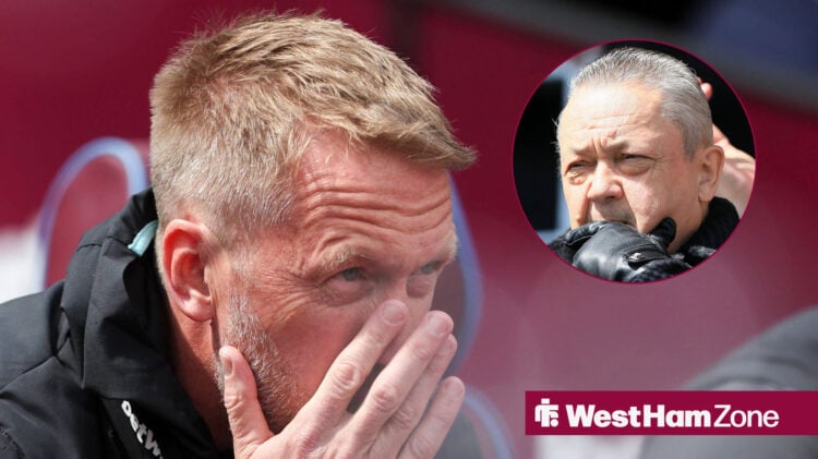 West Ham United manager Graham Potter and David Sullivan