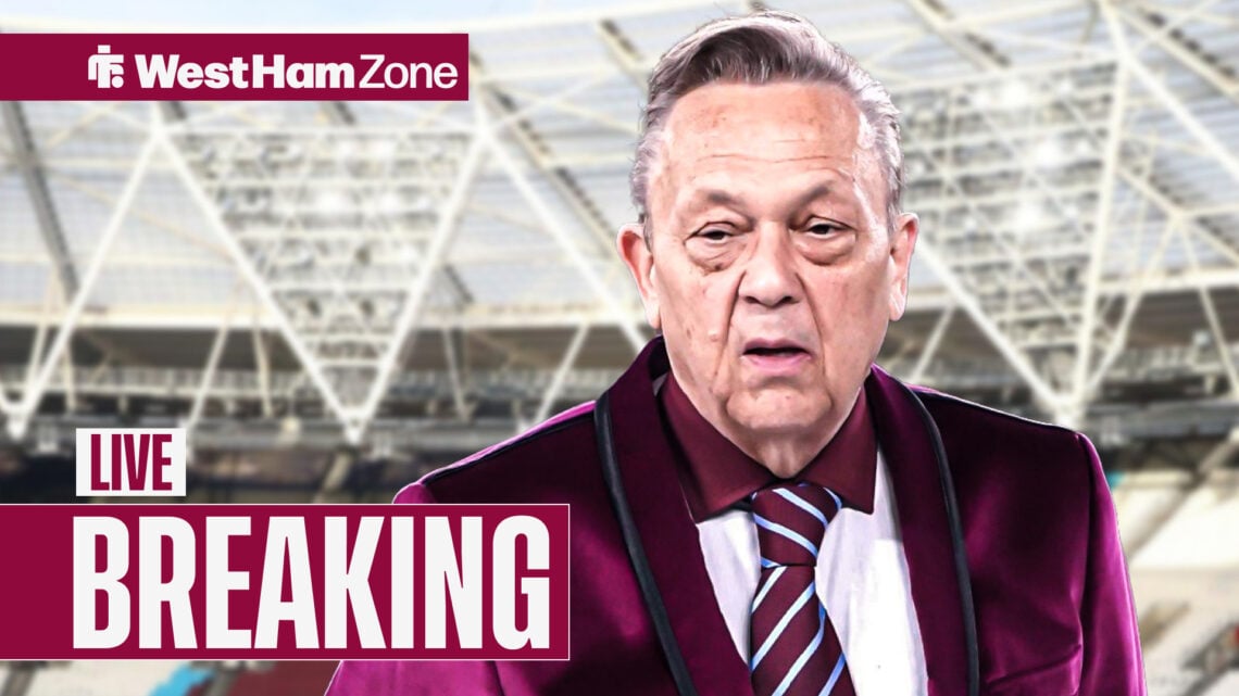 West Ham owner David Sullivan looking worried at the London Stadium