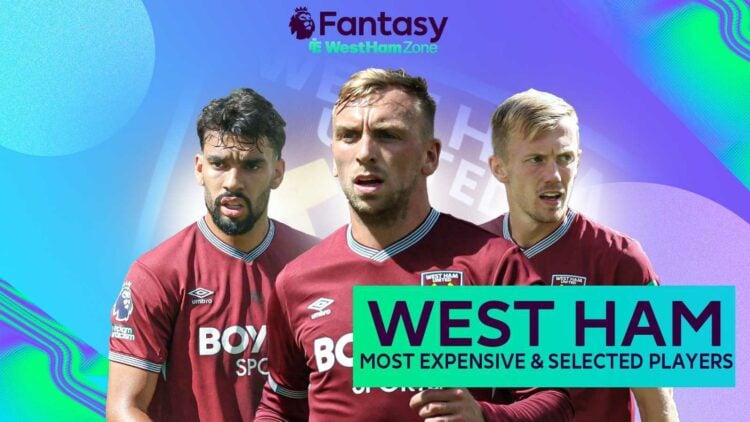West Ham players Jarrod Bowen, Lucas Paqueta and James Ward-Prowse in Fantasy Premier League