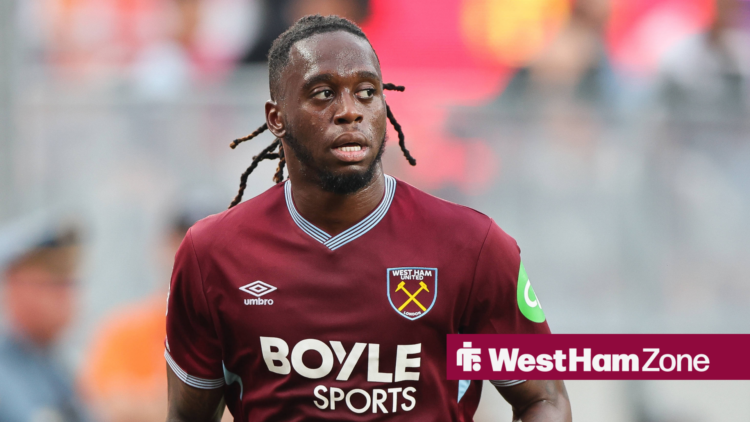 West Ham defender Aaron Wan-Bissaka in the home kit.