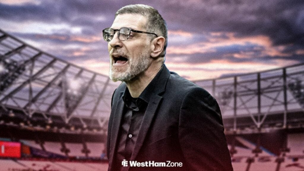 Slaven Bilic at the London Stadium shouting