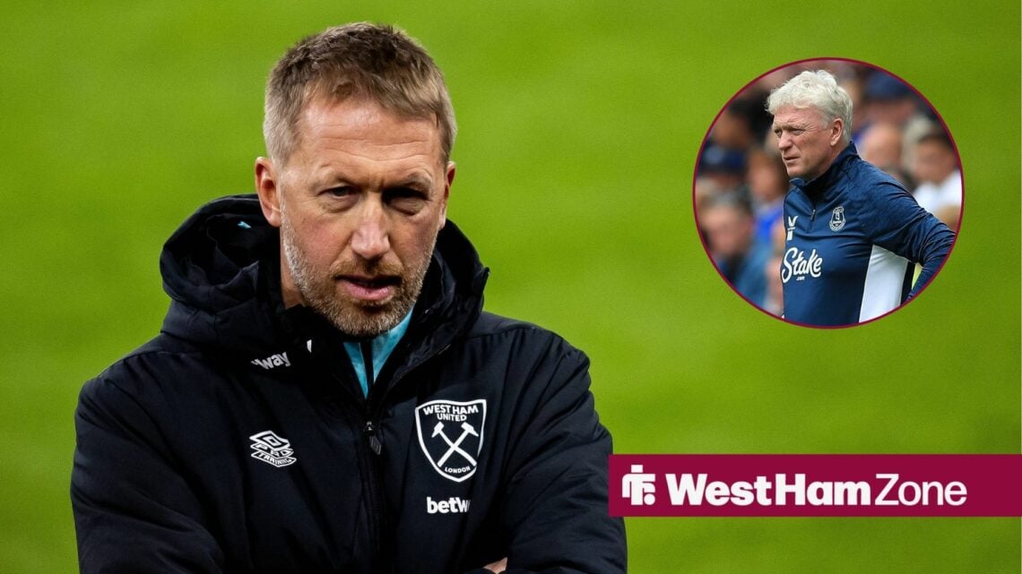 West Ham manager Graham Potter and David Moyes