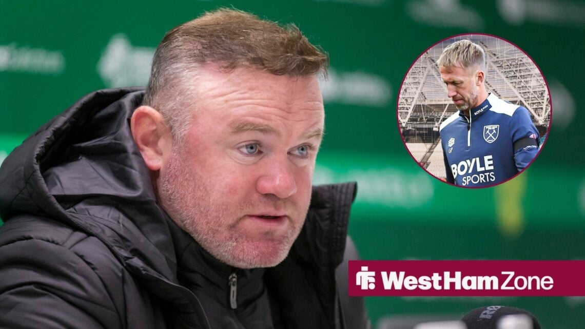 Former Everton striker Wayne Rooney and West Ham manager Graham Potter in the circle