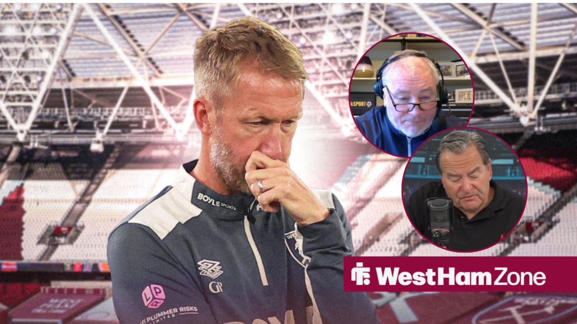 Graham Potter and Jeff Stelling and Ally McCoist in the circular inert