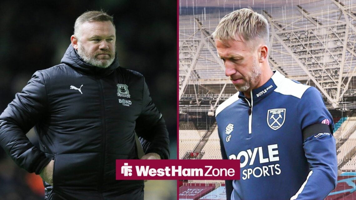 Wayne Rooney and West Ham boss Graham Potter