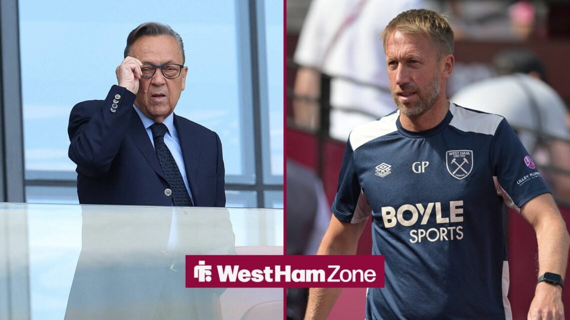 West Ham owner David Sullivan and Graham Potter