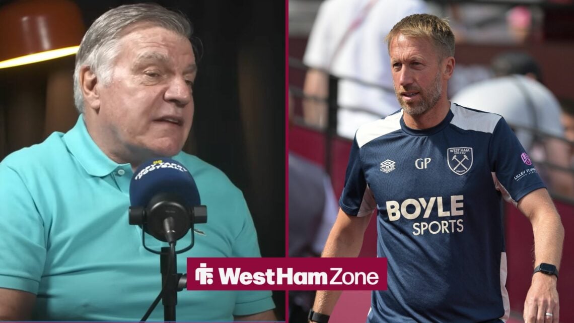 Former West Ham manager Sam Allardyce and Graham Potter