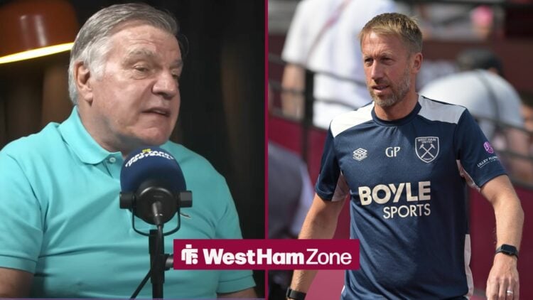 Former West Ham manager Sam Allardyce and Graham Potter