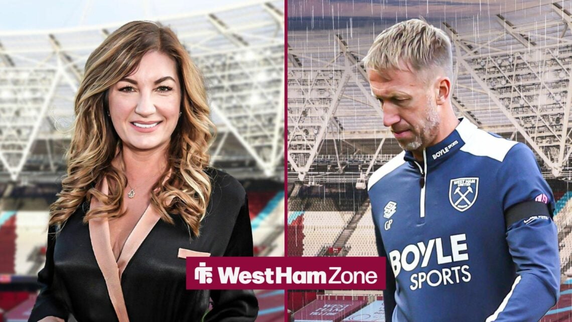 West Ham's Karren Brady and Graham Potter
